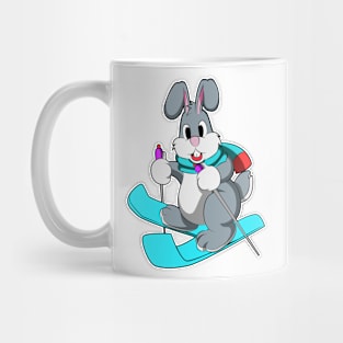 Rabbit as Skier with Skis Mug